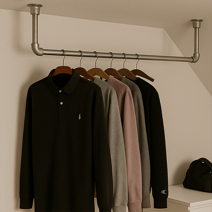 Lav dit eget tøjstativ i metal vandrør