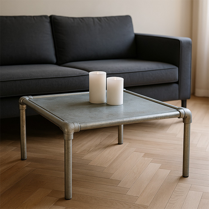 Design dit eget sidebord i metalrør